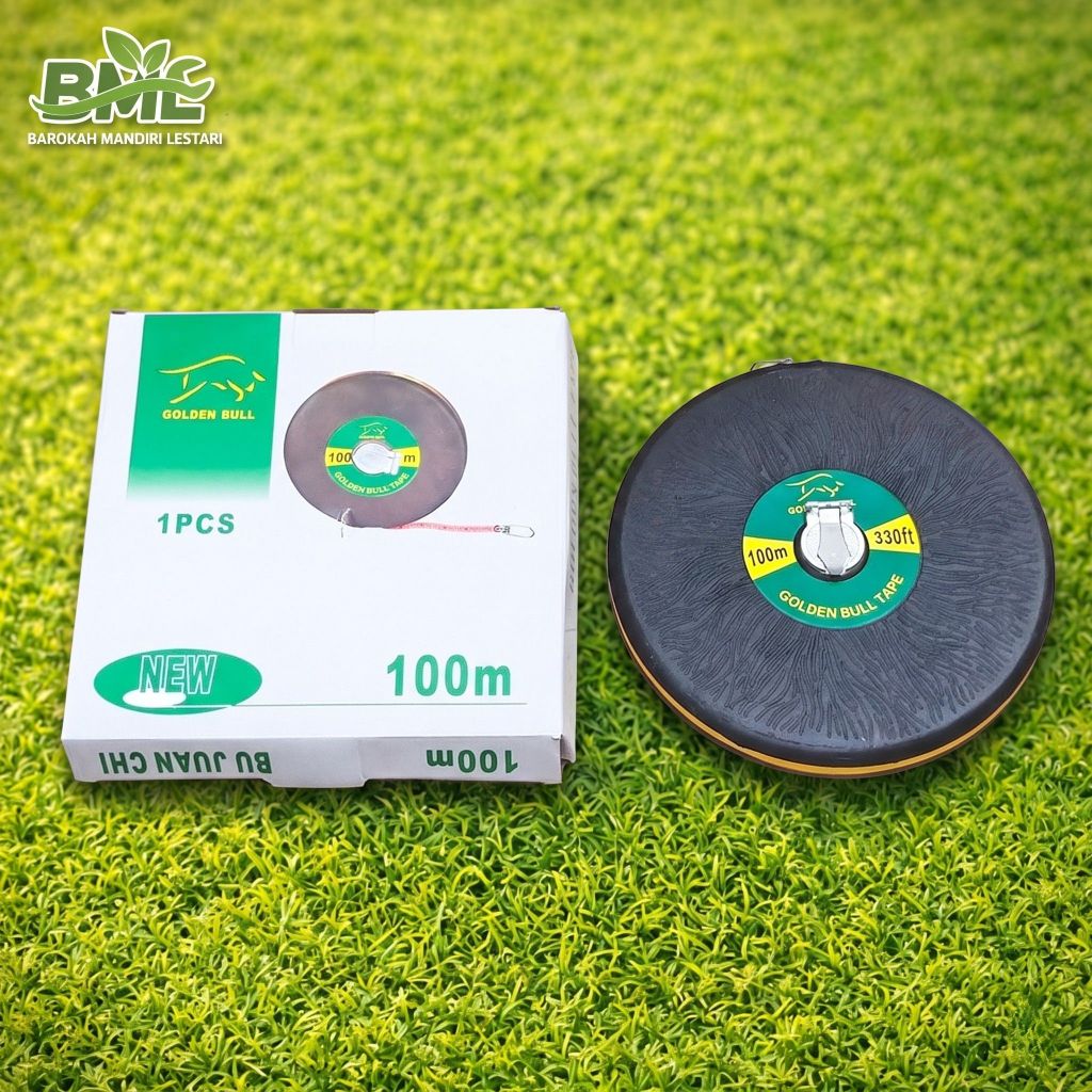 METERAN BULAT KAIN 100 METER / METERAN KULIT ROLL PUTAR 100 METER / METERAN TUKANG 100 METER
