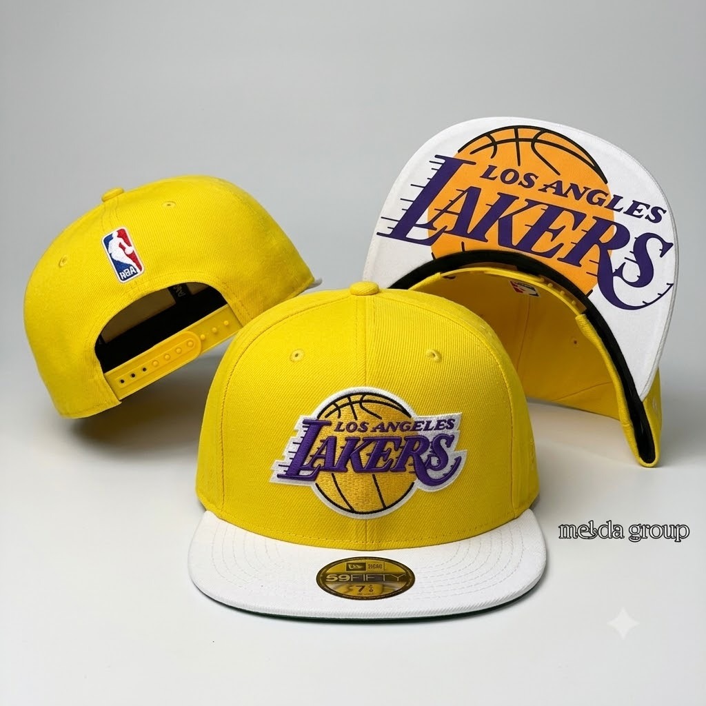 Topi Snapback Caps - Topi NBA Snapback Bordir Caps Lakers Fashion Casual Streatwear Trendy