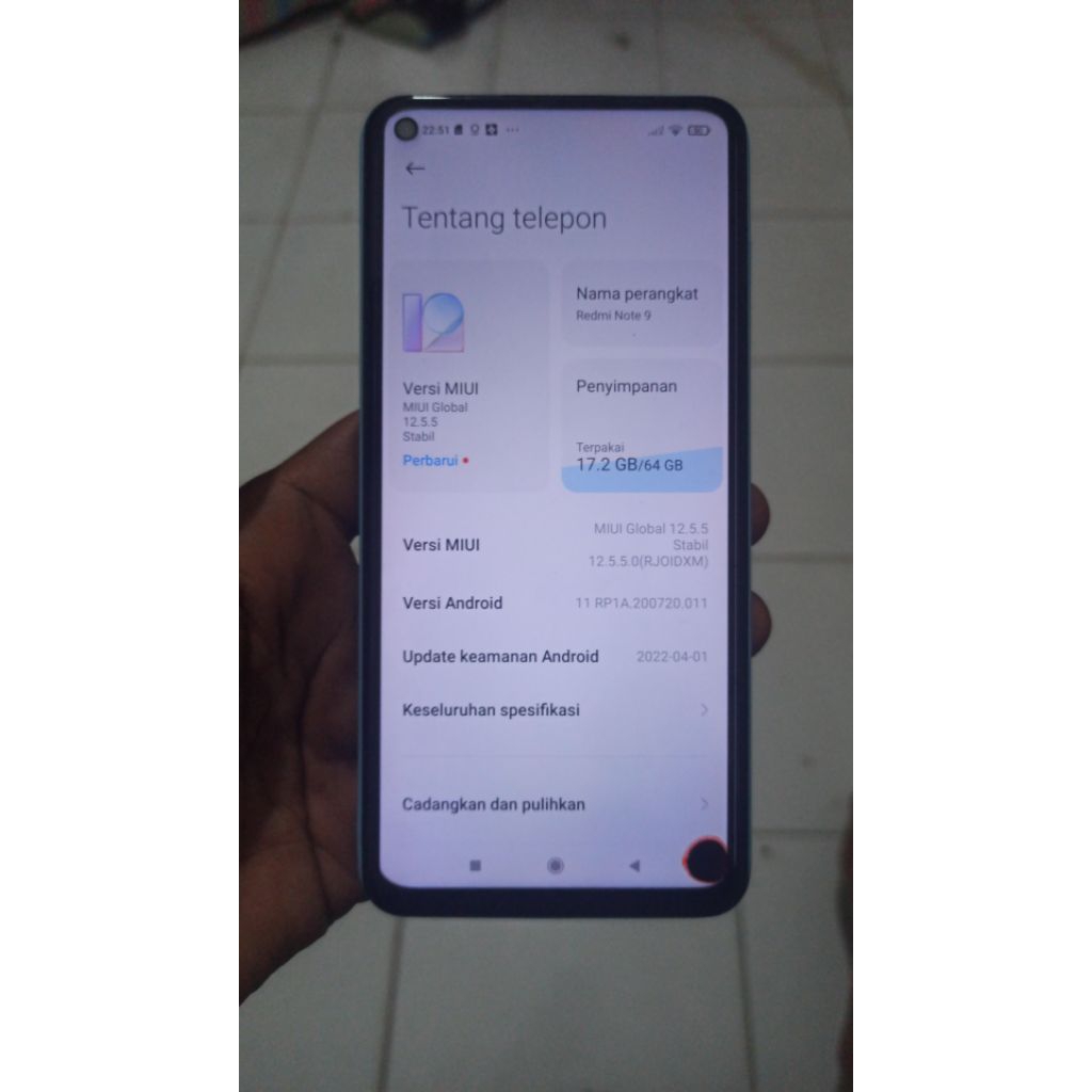 Xiaomi note 9 ram 4/64 minus tompel dilayar dan sinyal X part ori
