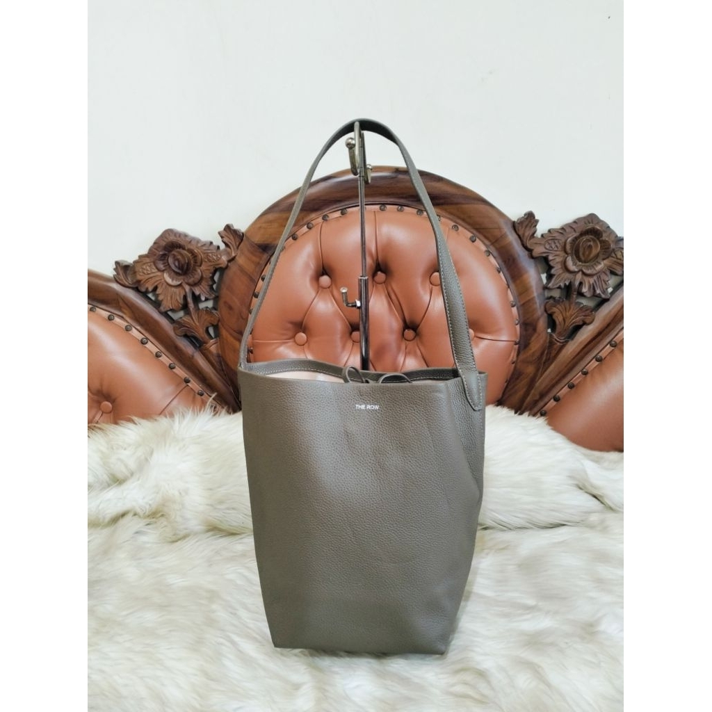 The Row-ing Taupe Leather Bucket Shoulder Bag