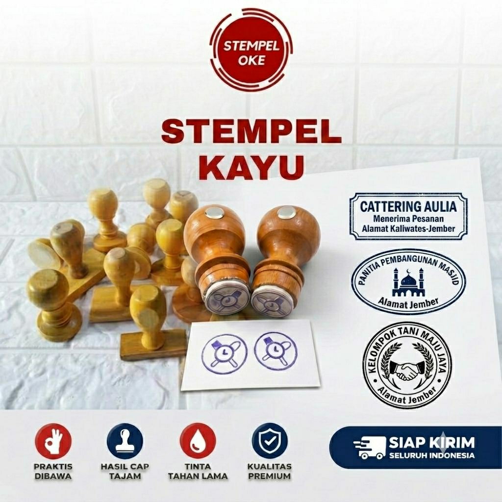 Stempel Custom  Kayu Stempel Kayu Stempel Bantalan Stempel Runaflex Stempel Toko Stempel Kilat