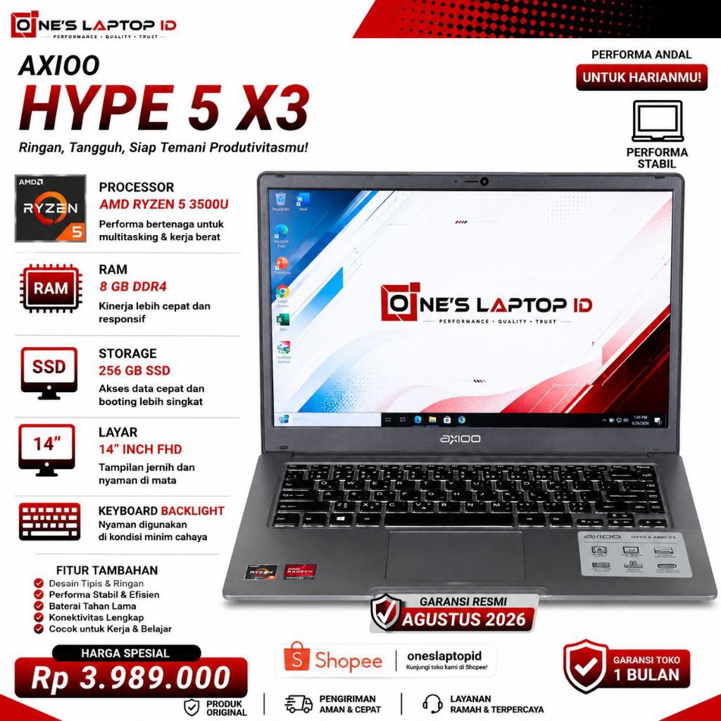 AXIO HYPE 5 X3 RYZEN 5-3500U