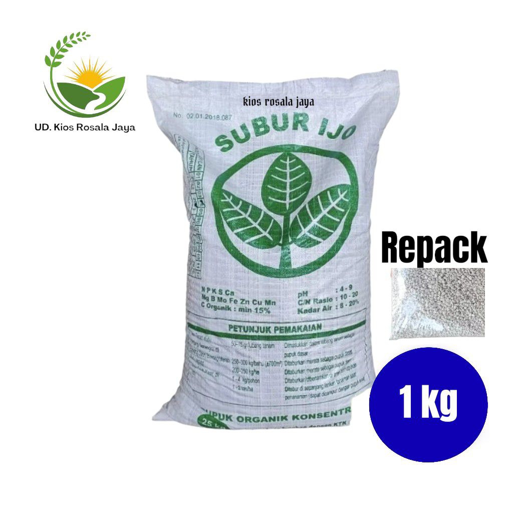 Pupuk Organik Subur Ijo kemasan 1 kg Repack