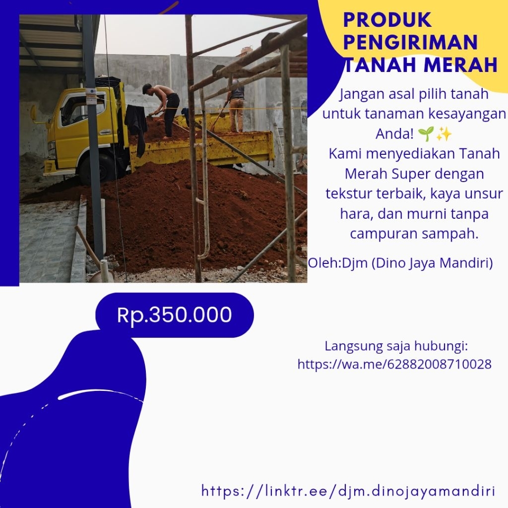 Pengiriman/pengurugan tanah merah super