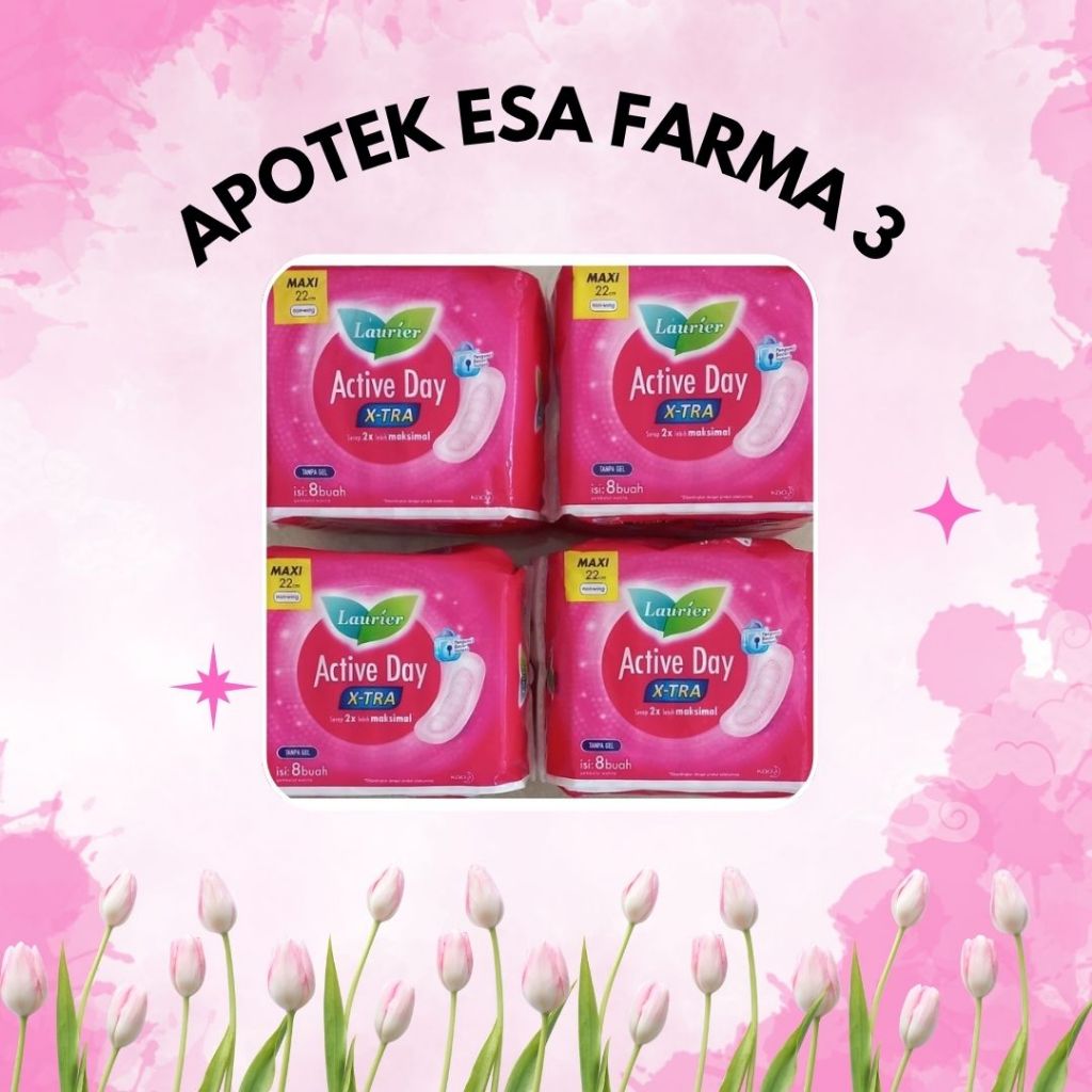 LAURIER ACTIVE DAY SUPER MAXI NON WING ACTIVE DAY PEMBALUT / LAURIER PEMBALUT SIANG