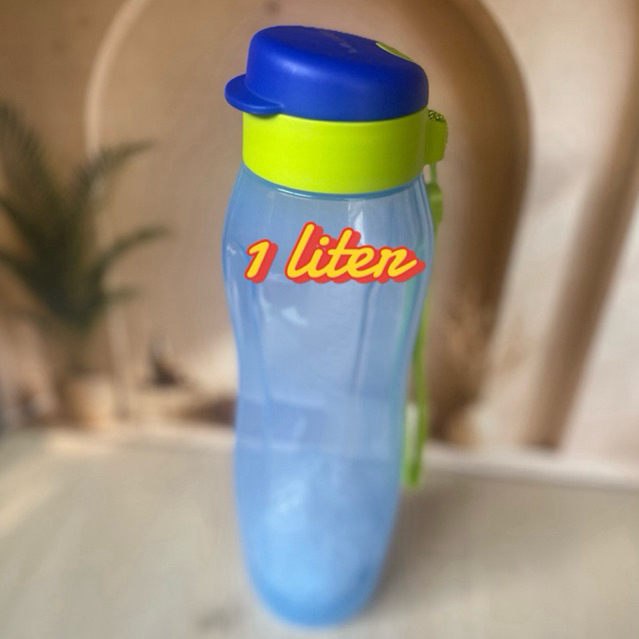 BOTOL MINUM 1 LITER FASHION /TUTUP FLIP TUPPERWARE ORIGINAL