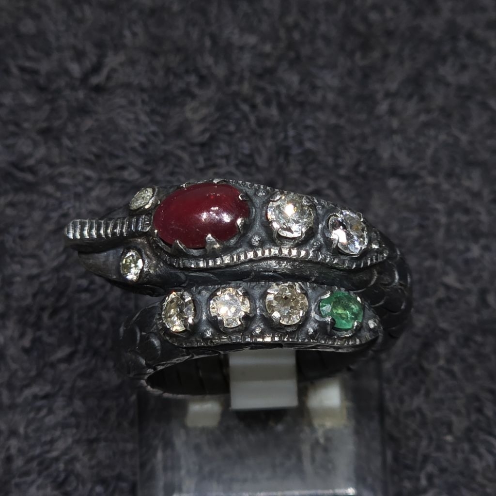 cincin ulan ulan perak kembang setaman alusan model antik kuno