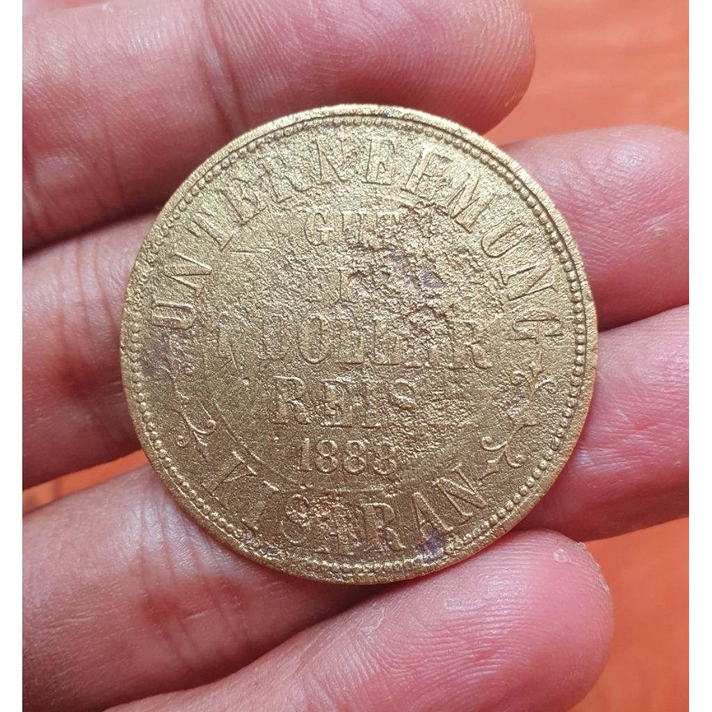 Koin perkebunan 1 dollar tahun 1888 perkebunan kisaran langka