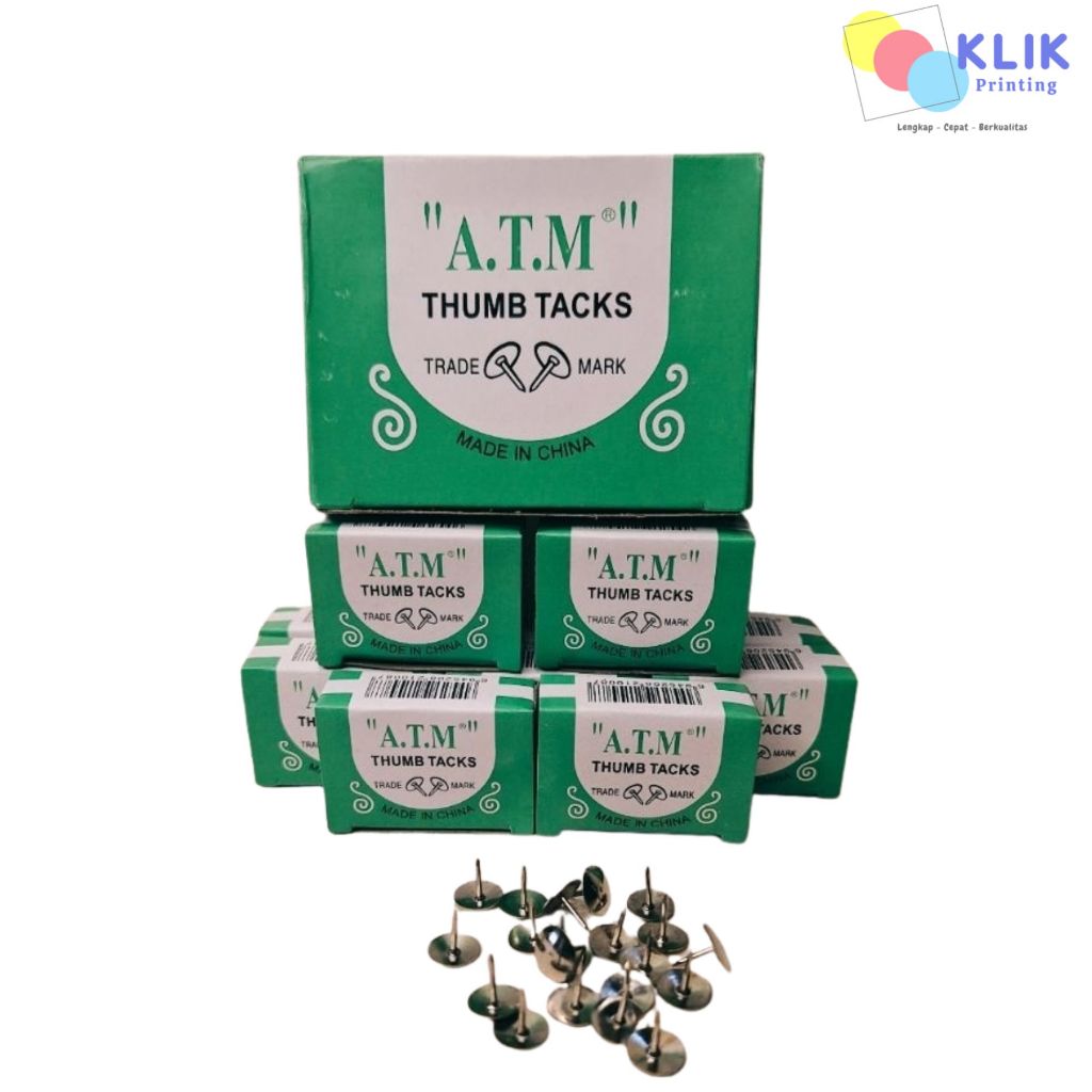 PAKU PINES Putih A.T.M Thumb Tacks