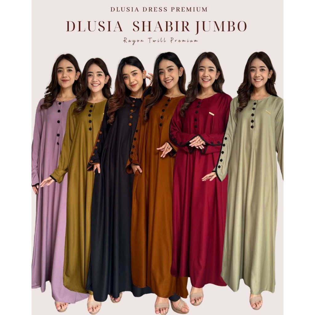 DLUSIA DRESS SHABIR BIG SIZE dlusia dress jakarta selatan