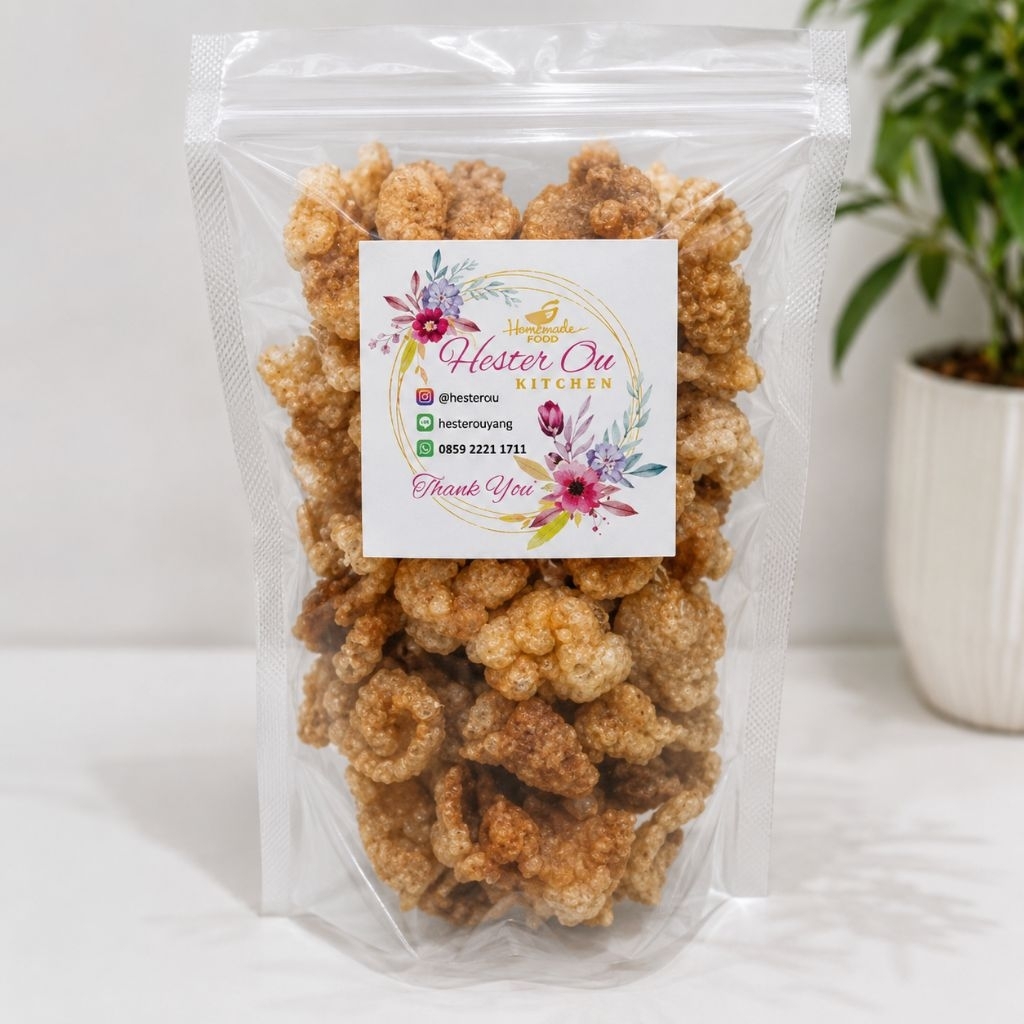 kerupuk kulit babi mentah / bakphok mentah siap goreng