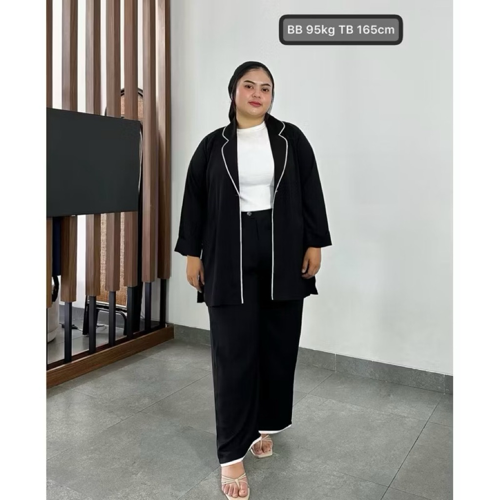 (PRELOVED) Nara long blazer black - VLOWY.ID