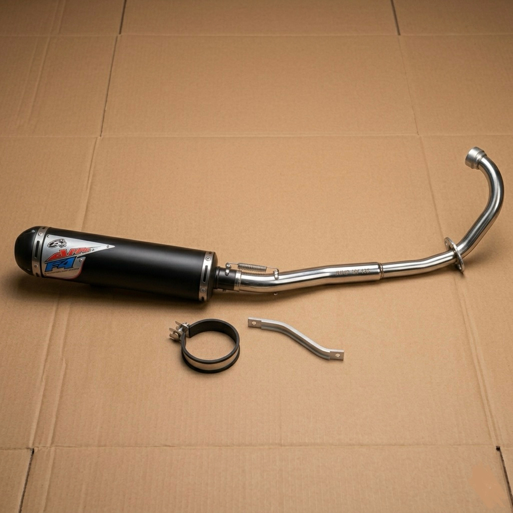 KNALPOT JUPITER MX 135 F4 AHRS CHROME
