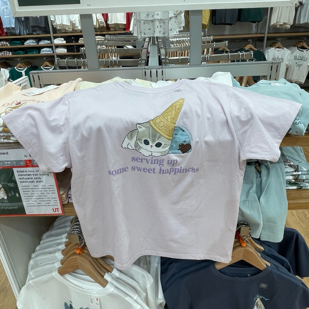 Tshirt Uniqlo Kids MOFUSAND 70 light purple