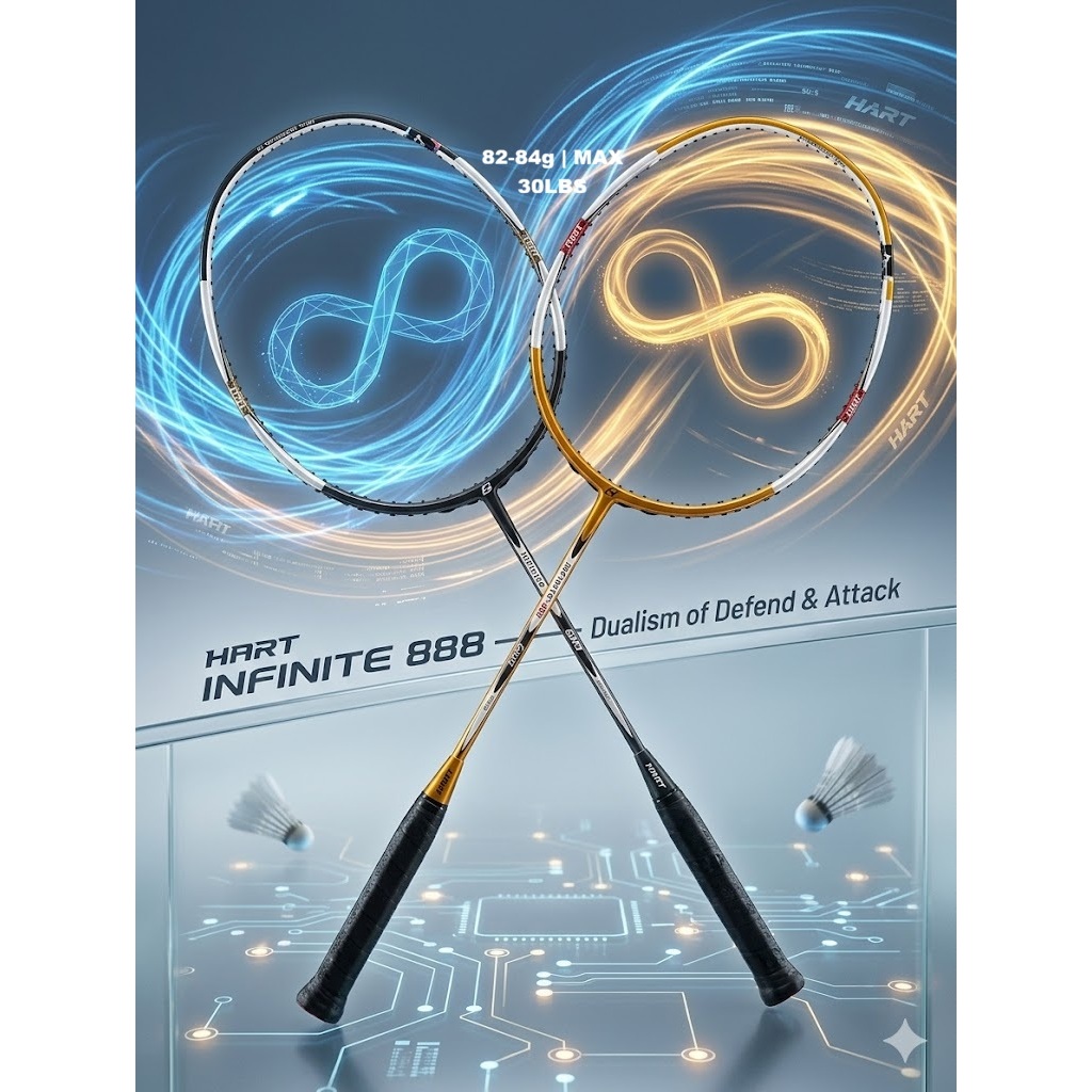 RAKET BADMINTON HART INFINITE 888 OVERSIZE