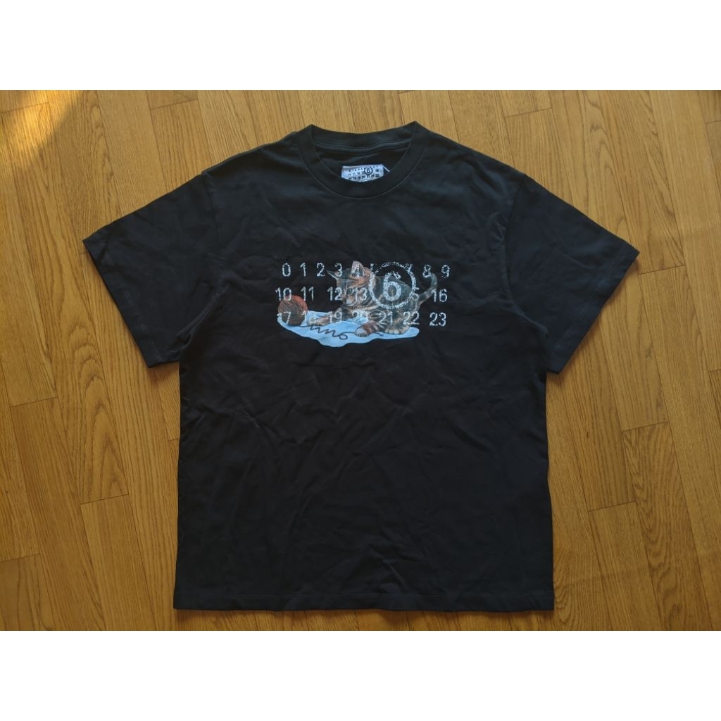 Authentic Maison Margiela MM6 Cat & Wool print t-shirt