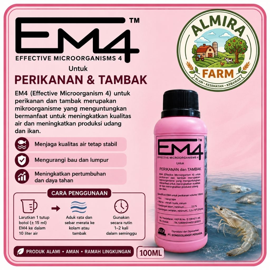 100ML EM4 Perikanan Bakteri Fermentasi Untuk Budidaya Ikan Nila Lele Gurame