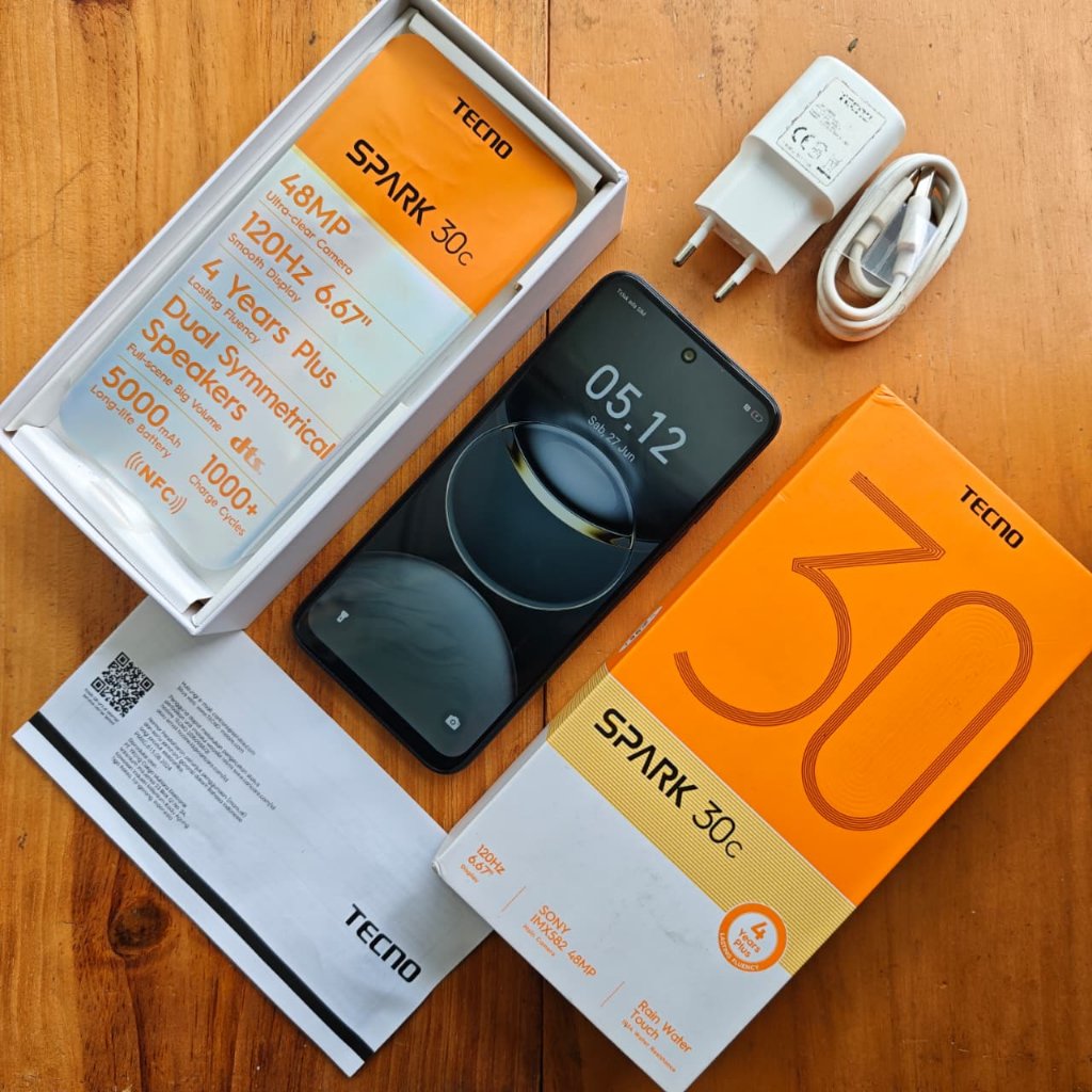 TECNO SPARK 30C SECOND 4/128 & 6/128 GB HANDPHONE SECOND HP SEKEN HP BEKAS HP MURAH