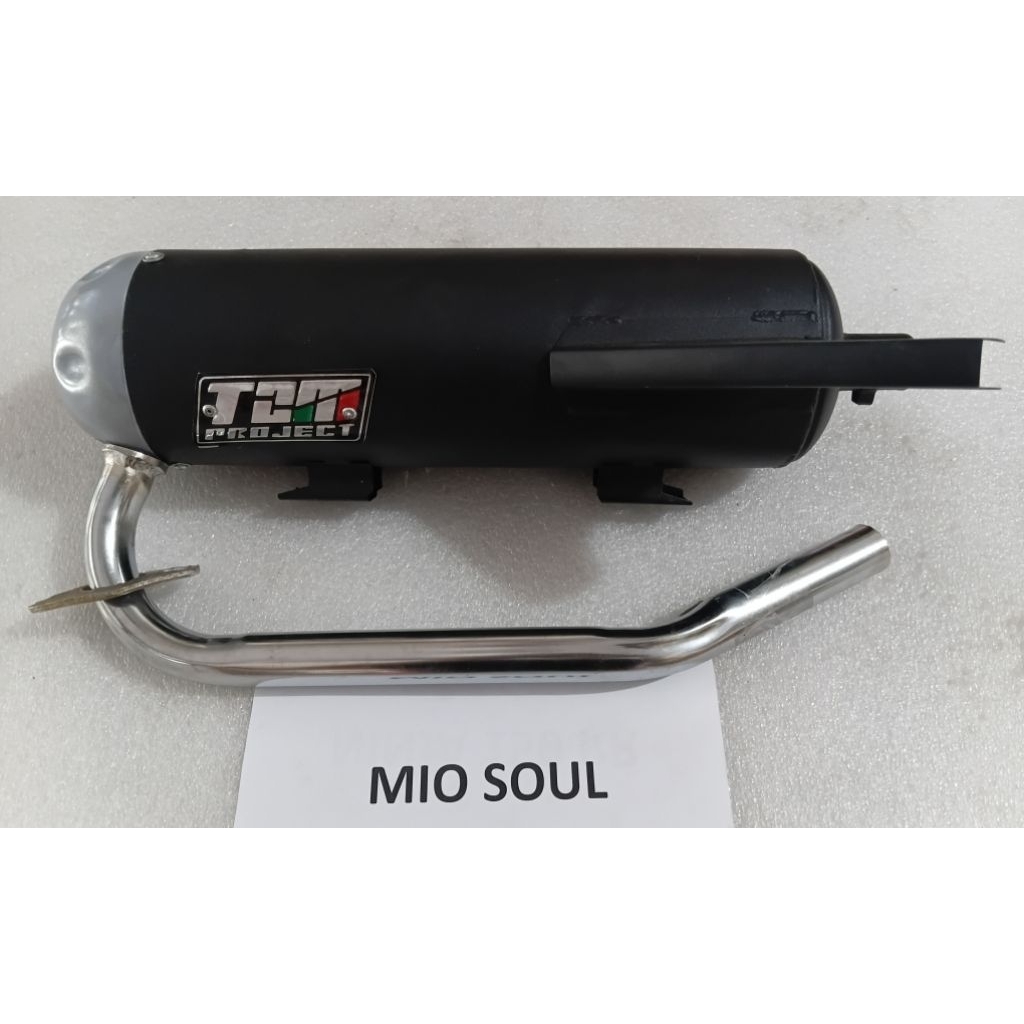 Knalpot Standar Racing TZM Project Mio Soul, Black/Hitam