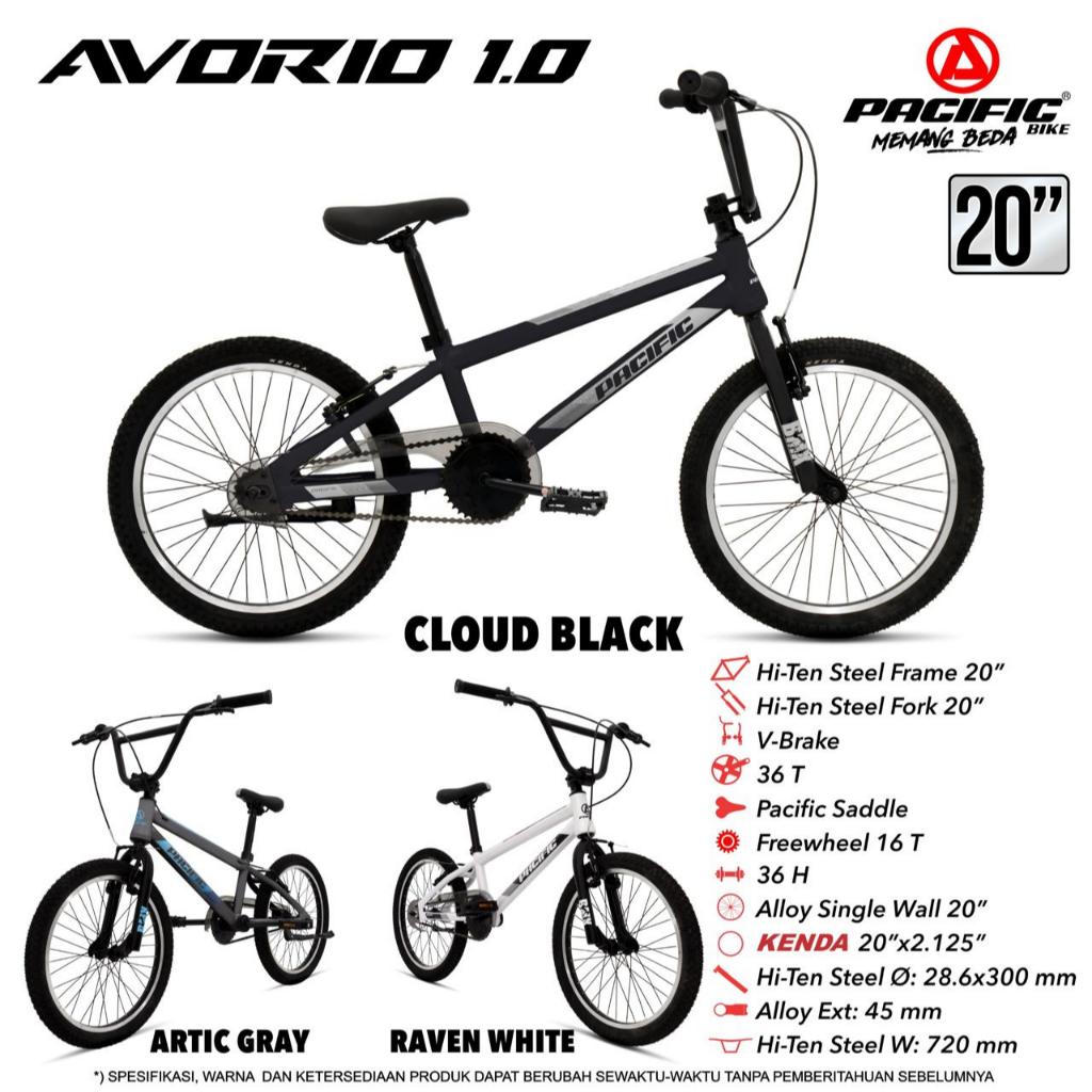 Sepeda BMX Anak Laki Pacific Avorio 1.0 & Avorio X 1.0 Hi-Ten Steel Frame 20 Inch Usia (7-12 Tahun)