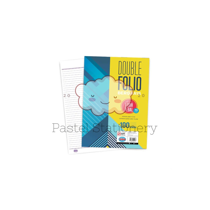 Kertas Double Folio Bergaris SIDU - Kertas Sinar Dunia Garis F4 Isi 100 Lembar