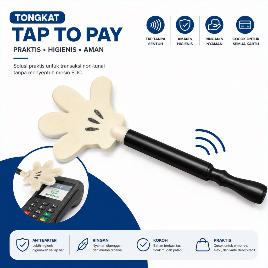 Tongkat Tap Kartu pembayaran e-etoll/ EDC Unik karakter  Holder kartu tap pembayaran Aksesoris Lucu