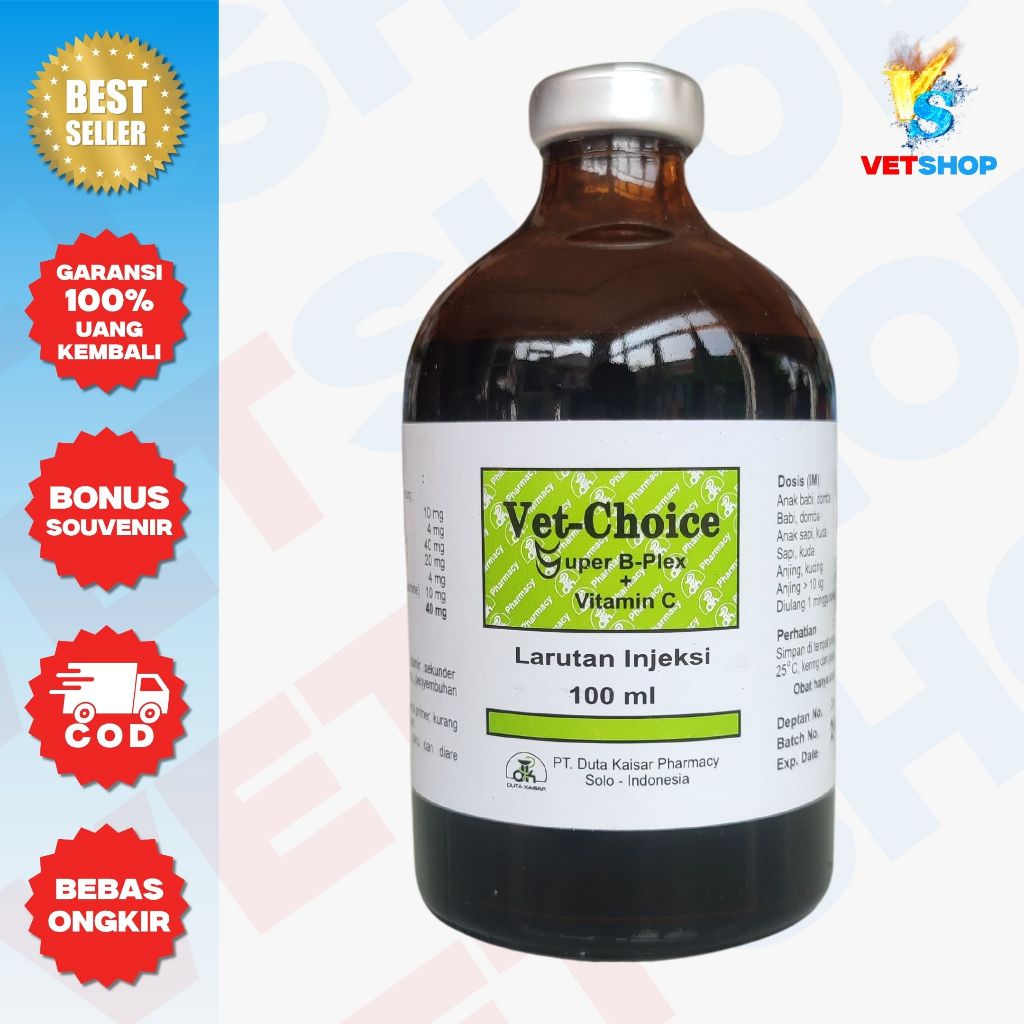 VET CHOICE 100 ml - Vitamin untuk Mempercepat Penyembuhan Hewan