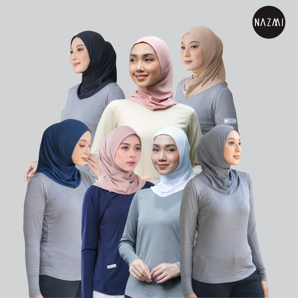 NAZMI - Salwa Hijab | Active wear Hijab Instant Jersey Olahraga