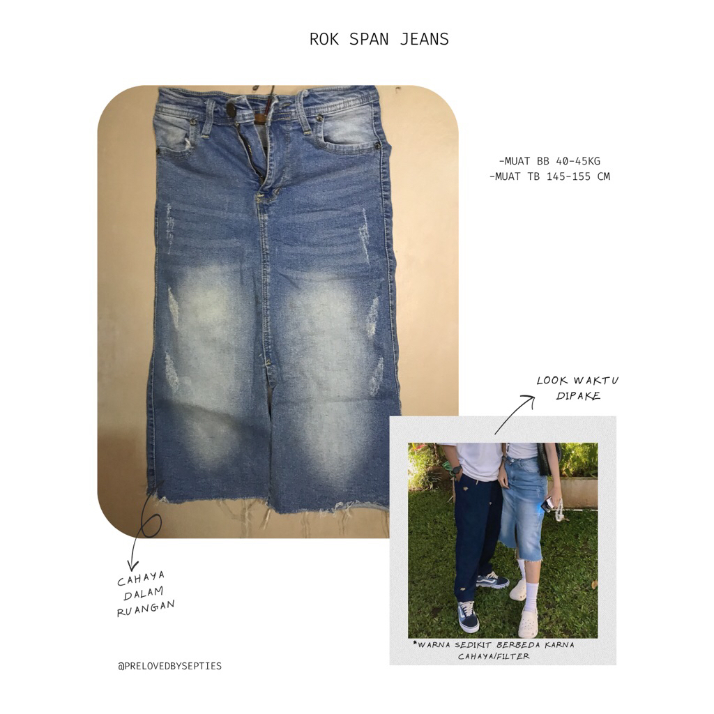 rok span jeans preloved