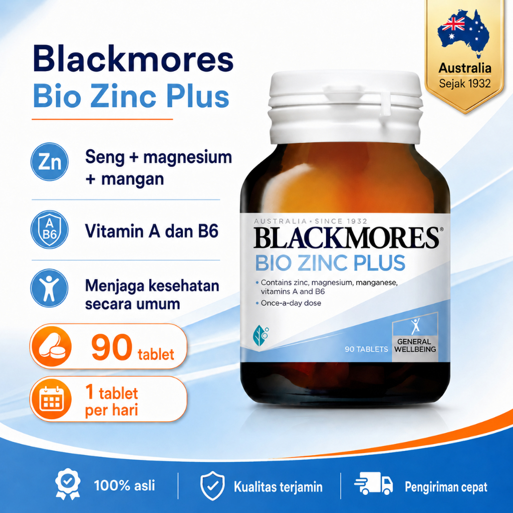 Blackmores Bio Zinc Plus 90 Tablet Nutrisi Lengkap Zinc A B6 Australia