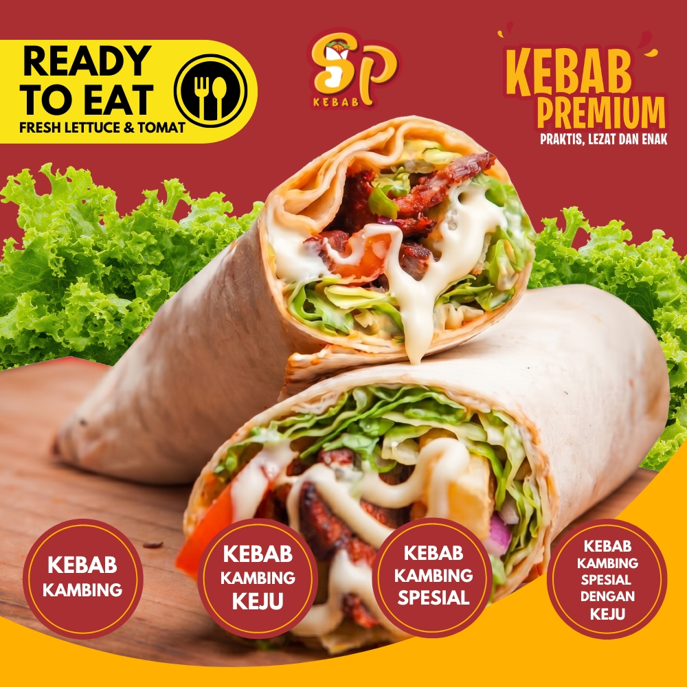 KEBAB KAMBING MATANG READY TO EAT FRESH LETTUCE & TOMAT. KEBAB KAMBING, KEBAB KAMBING KEJU, KEBAB KA