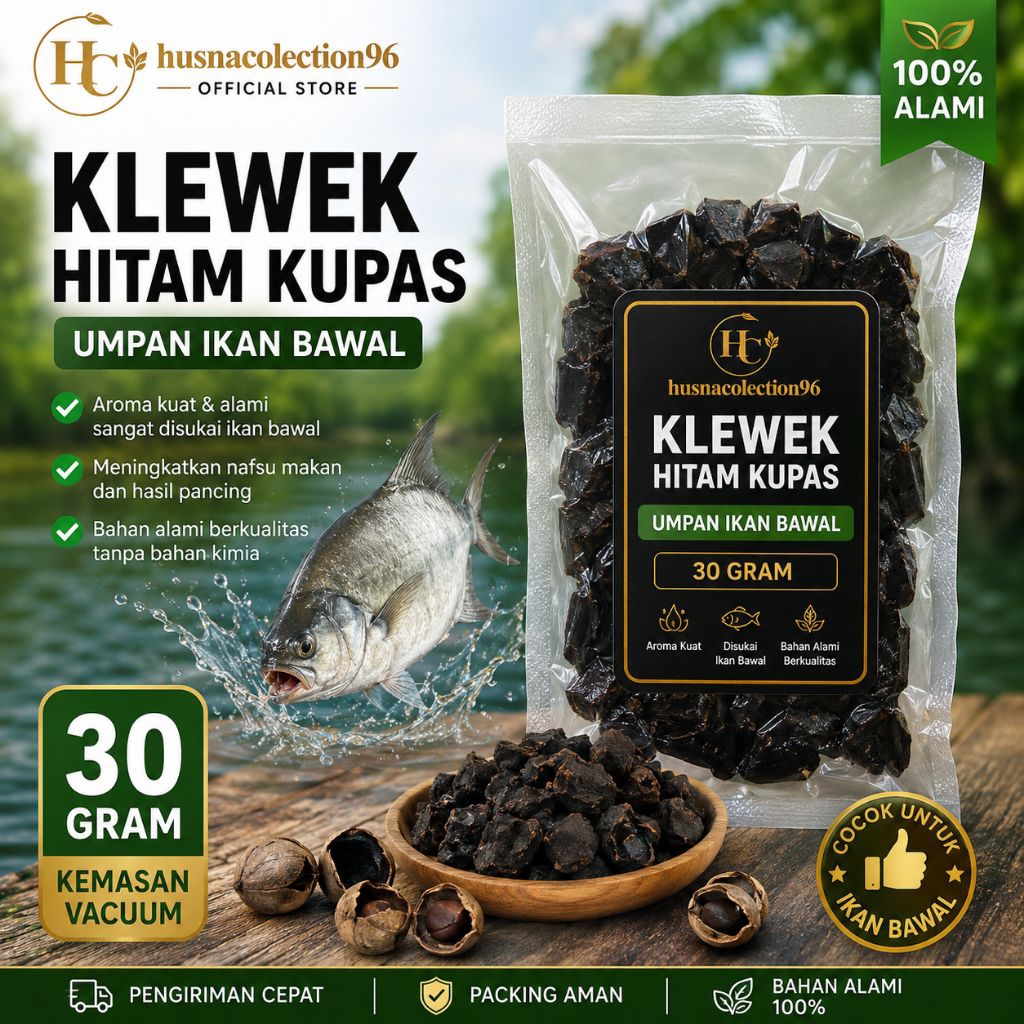 Kluwak Kluwek Klewek Kupas 30 Gram Picung Pucung Kepayang Hitam Umpan Upan Pancing Ikan Bawal