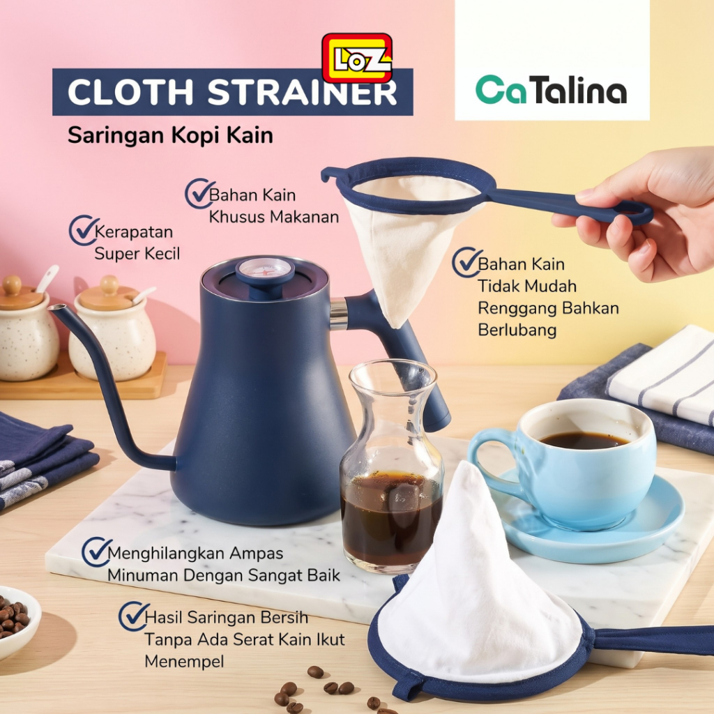 Strainer Saringan Penyaring Masakan Saringan Dapur 16cm - CATALINA BPSTR 02/16