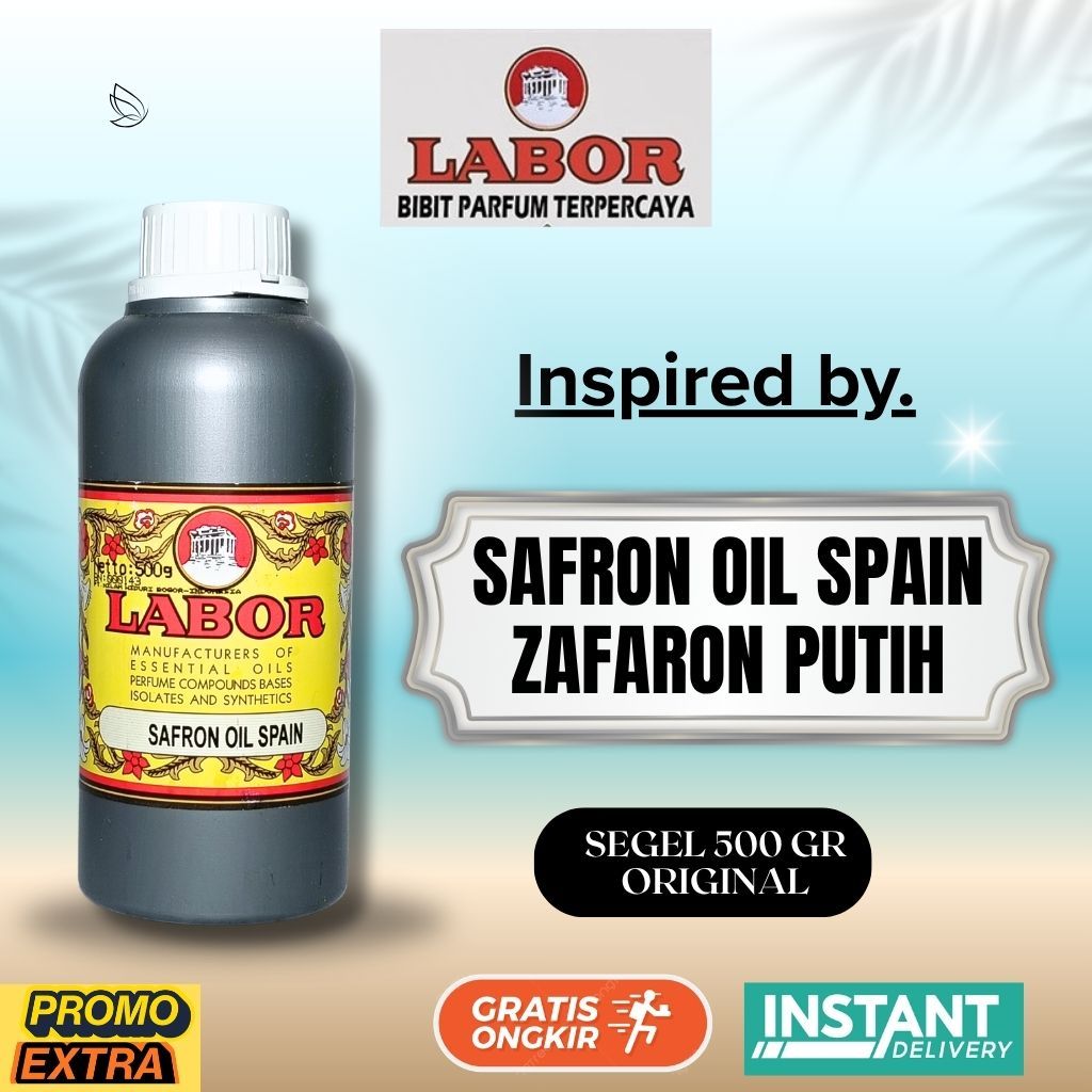 (500gr segel) BY LABOR safron oil spain INPIRED by. (zafaron putih) 100% MURNI ORIGINAL PABRIK