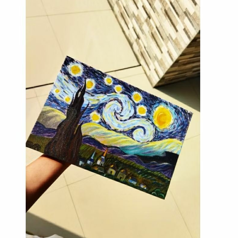Lukisan Tangan Starry Night Vincent Van Gogh