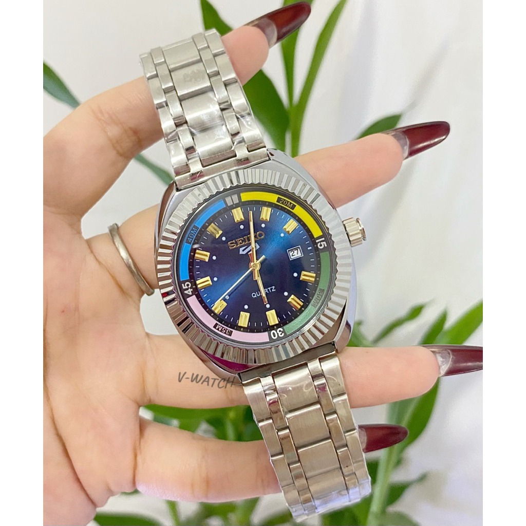 [Promo Special] Jam Tangan Exclusive Pria Seiko-5 5207 Model Baterai Tanggal Aktif Rantai Stainless 