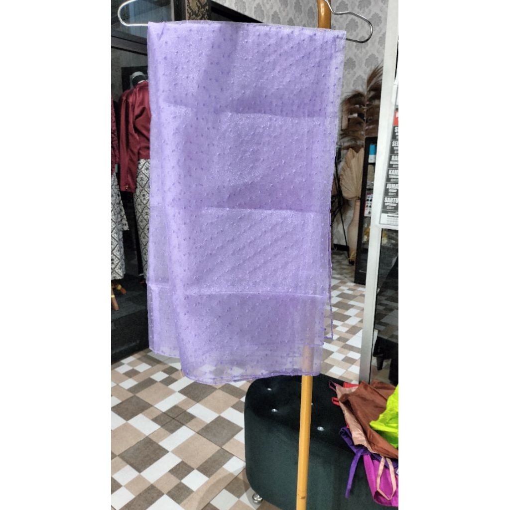 Hijab Segiempat Organza Second/PL/PRELOVED