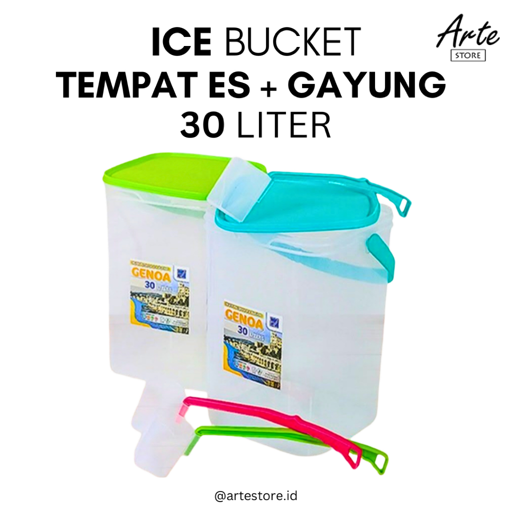 Tempat Es - Ice Bucket Genoa 30 Liter - Toples Es Buah - Wadah Es - Artestore