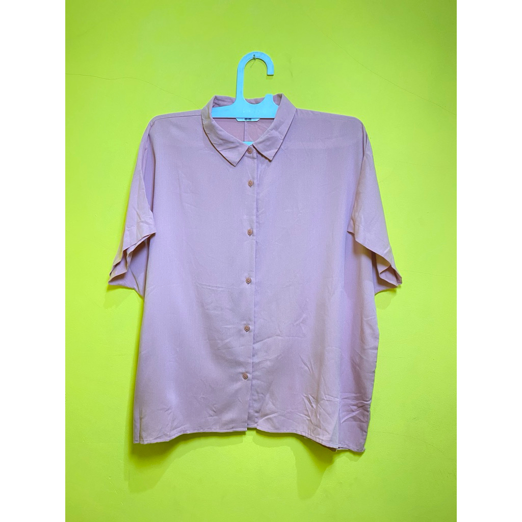 KEMEJA PINK UNIQLO PRELOVED