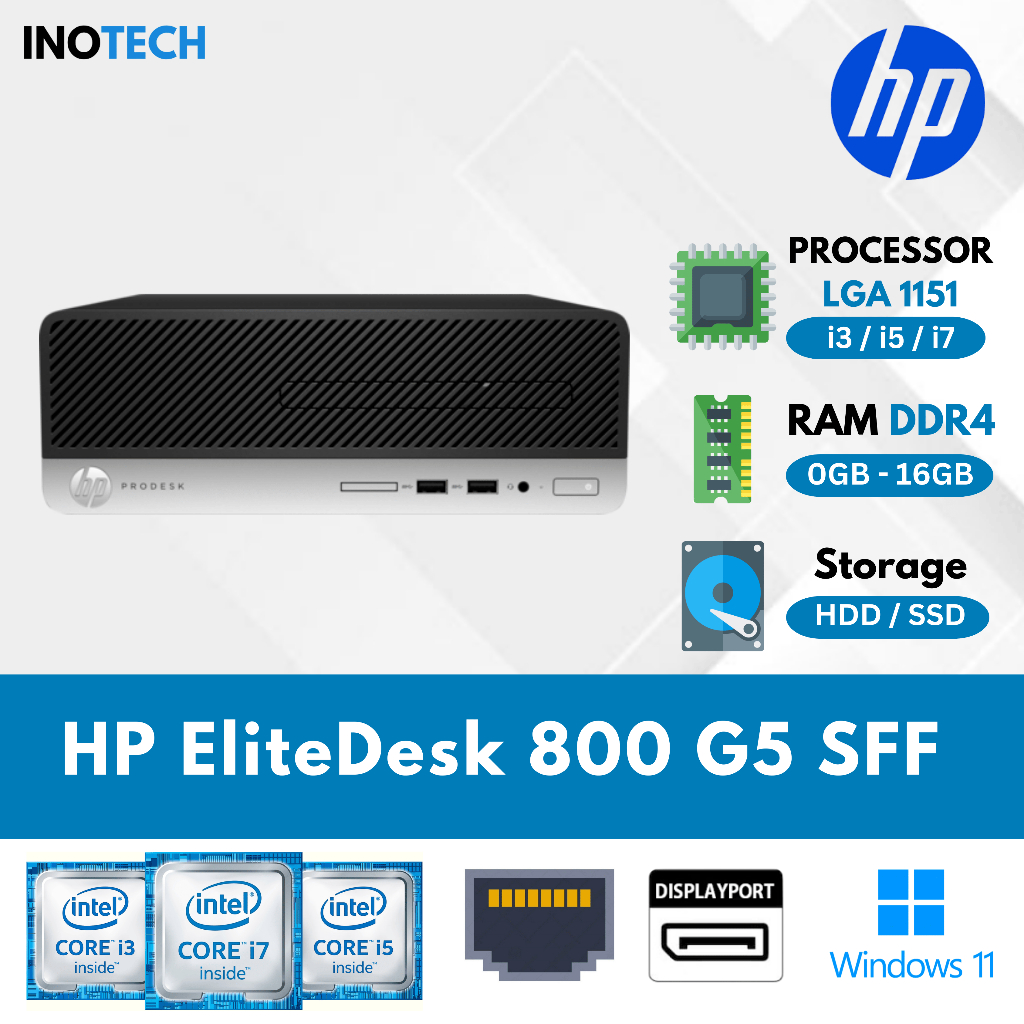 PC / CPU HP 400 / 600 / 800 G5 SFF | RAM 4GB - 16GB | SSD 128GB - 512GB | Bergaransi | Murah
