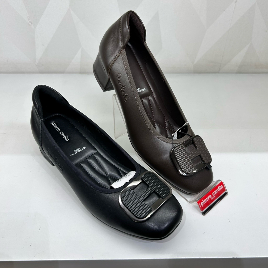 sepatu wanita formal kulit heels 3cm PIERRE CARDIN original