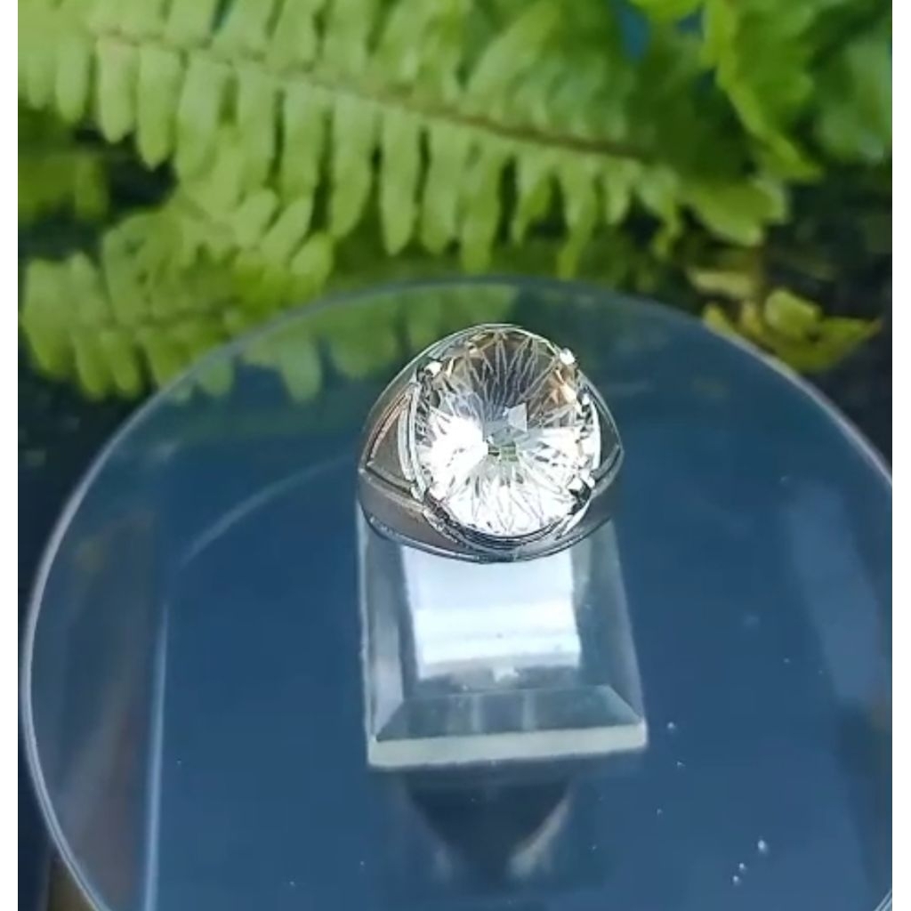cincin pria batu kecubung air Kalimantan