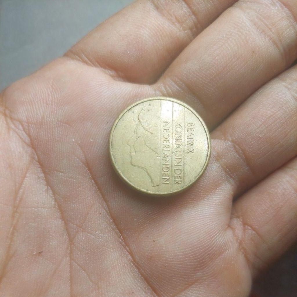 Koin belanda 5 gulden 1989. asli