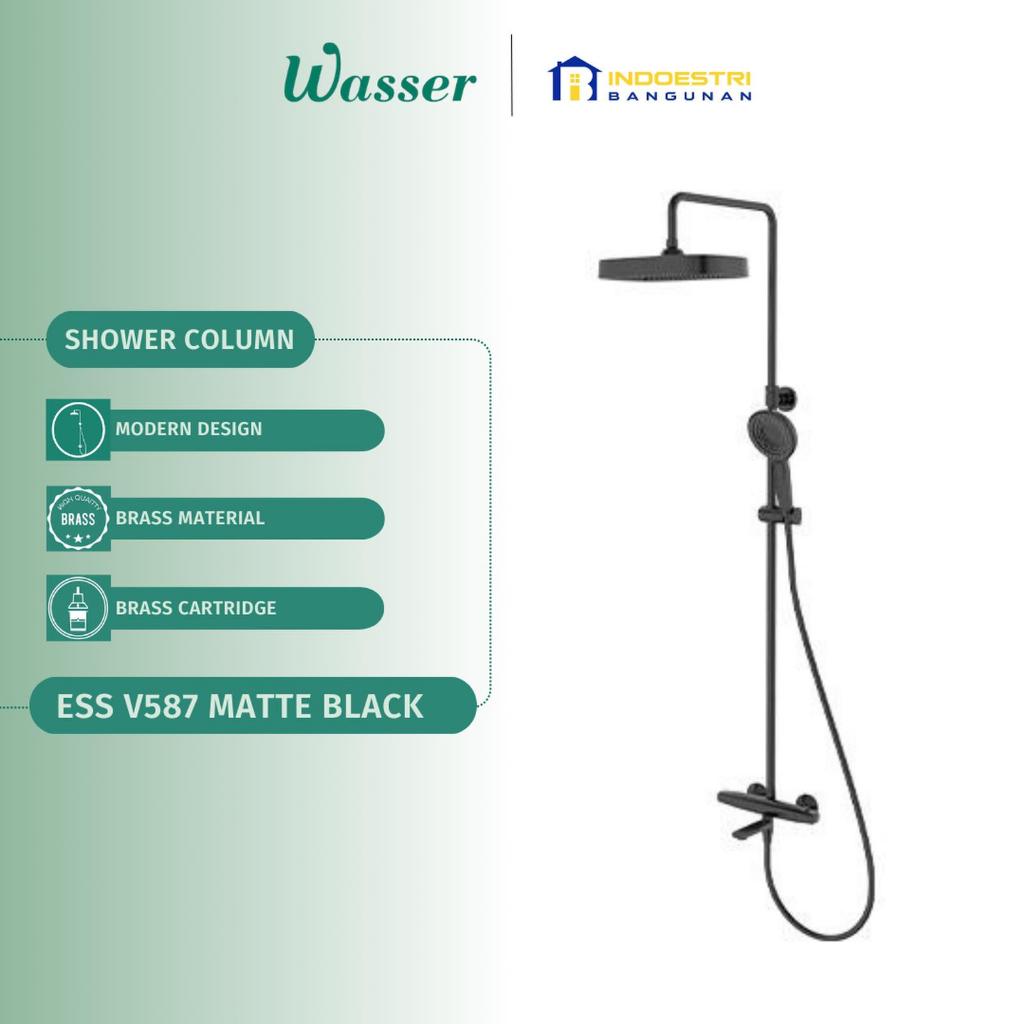 Shower Column Set Wasser ESS V587 Matte Black / Wasser Shower Tiang
