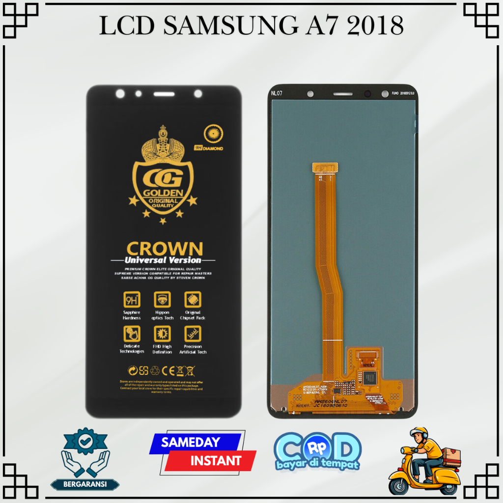LCD SAMSUNG A7 2018 / A750 / (SAMSUNG GALAXY A7 2018) TOUCHSCREEN FULLSET COMPLETE ORIGINAL