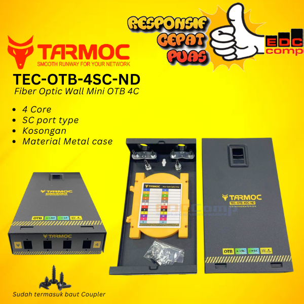 Tarmoc Fiber Optic mini OTB 4 Core SC | Roset FO Besi 4C Kosongan