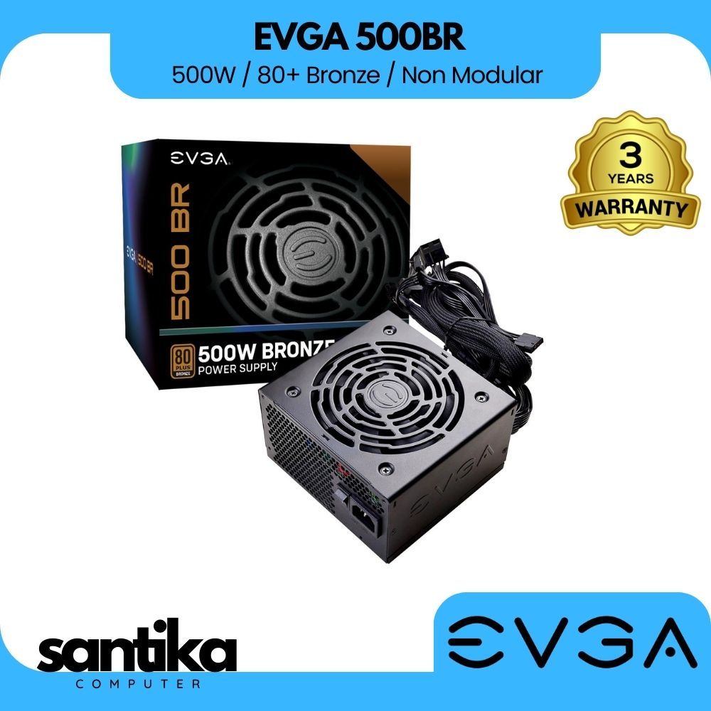 PSU EVGA 500 BR 80+ BRONZE 500W PC POWER SUPPLY | Evga 500br