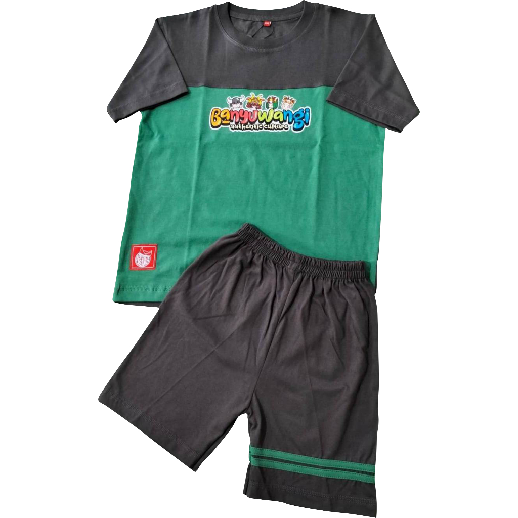 SETELAN ANAK BANYUWANGI AUTHENTIC CULTURE| REPUBLIK USING |  ONESET ANAK UNISEX | SETELAN BAHAN COMB