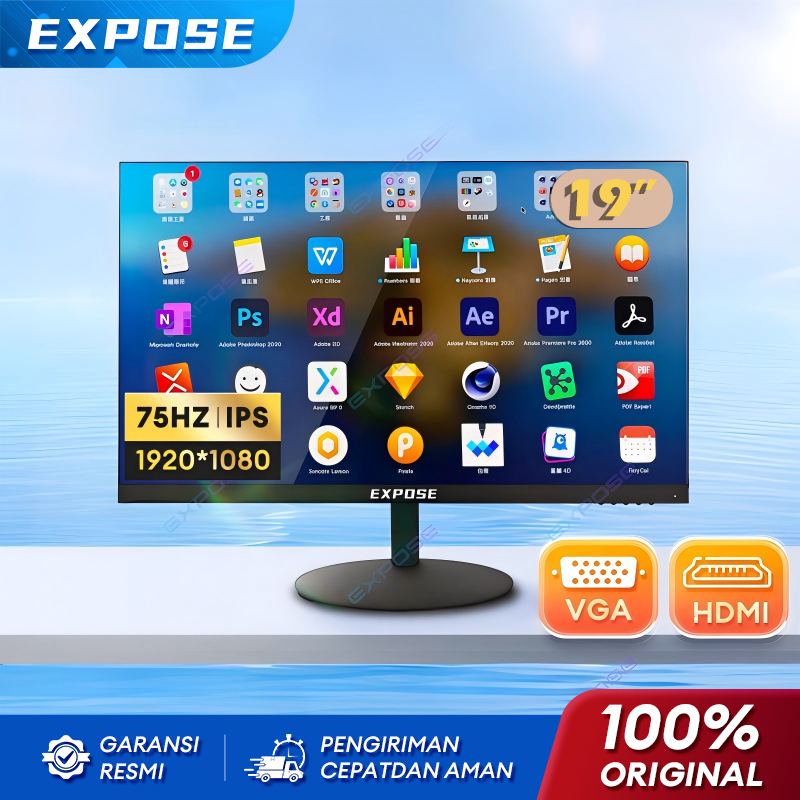 Monitor PC 19 Inch Monitor 24 Inch Gaming Monitor 75Hz Monitor 22 Inch LED Flat HDMI LED PS4/PS5/Xbo