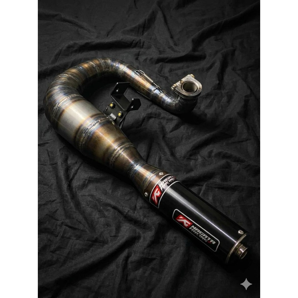 knalpot vespa 2tak buang kiri type JL sporty Tune up FFA BFA nagata exhaust high performance silince